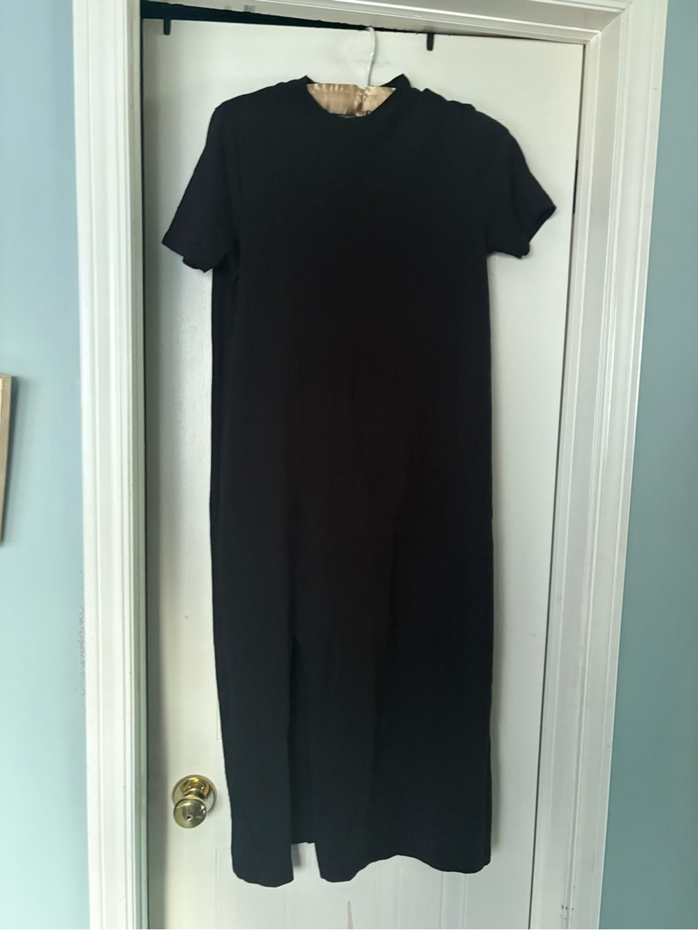 ASOS Black Short Sleeve Maxi Dress